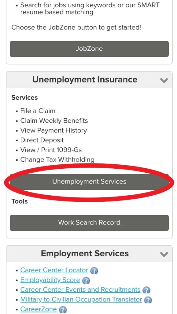 job for me unemployment login e family services